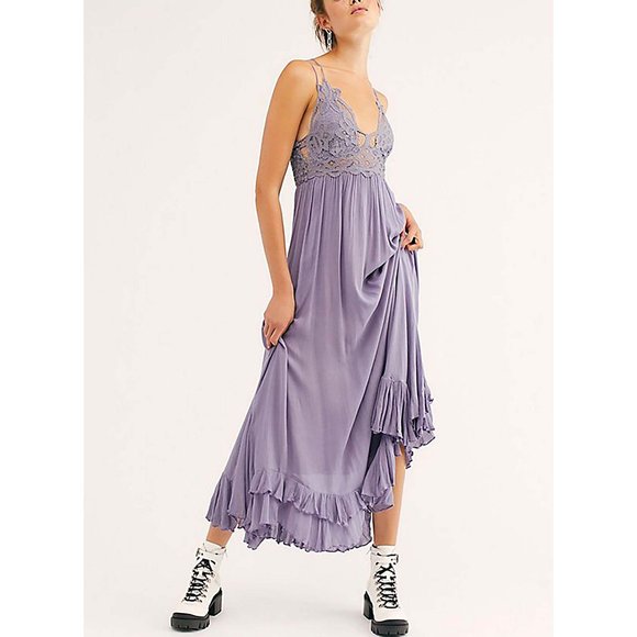 Free People Dresses & Skirts - 🎉LAST CHANCE🎉 NWT Free People Adella Maxi Slip / Charcoal